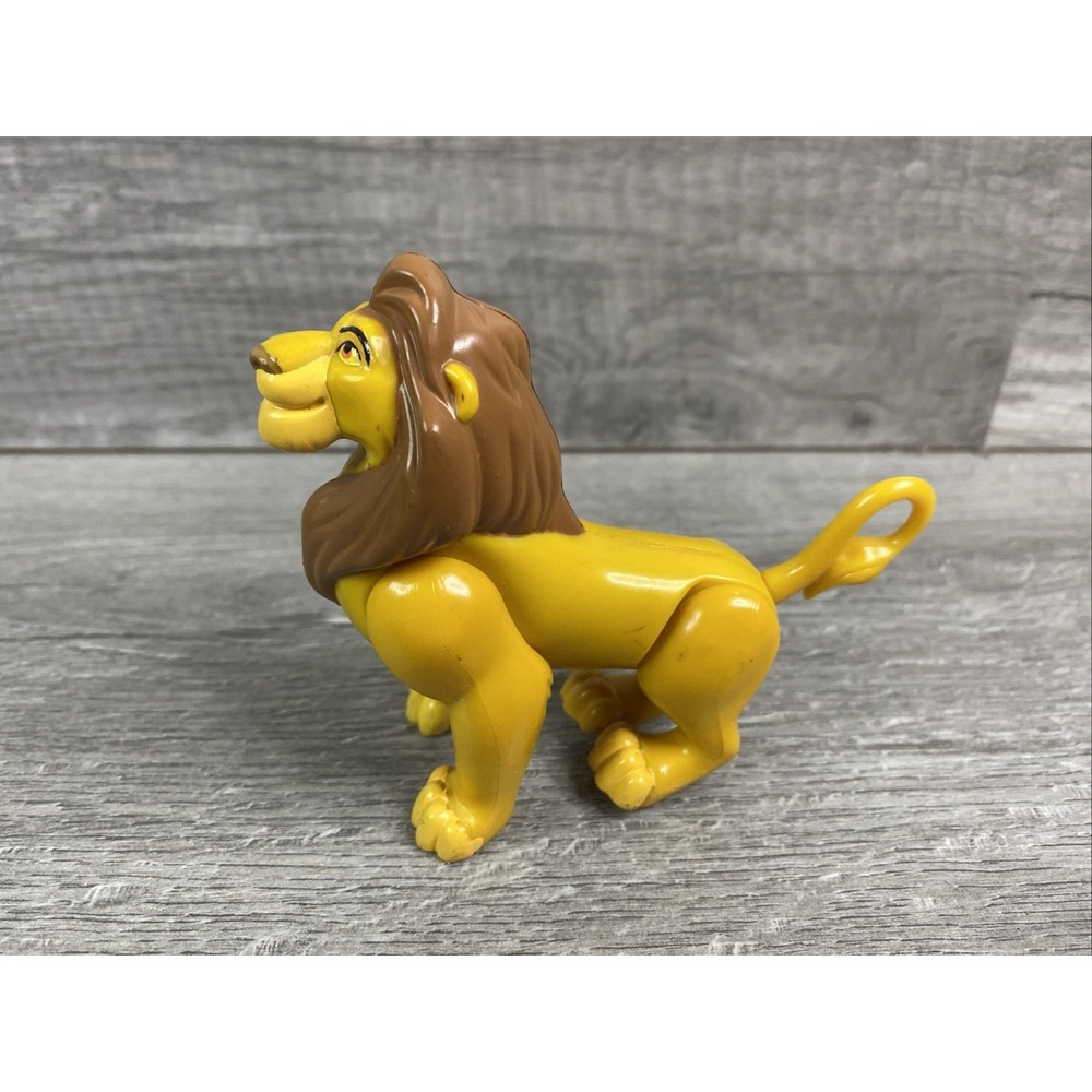 Disney The Lion King Mufasa Burger King Vintage Action Figure Toy Yellow Brown